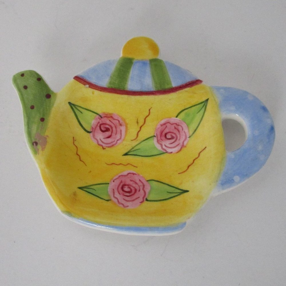 designer ceramic tea bag coaster